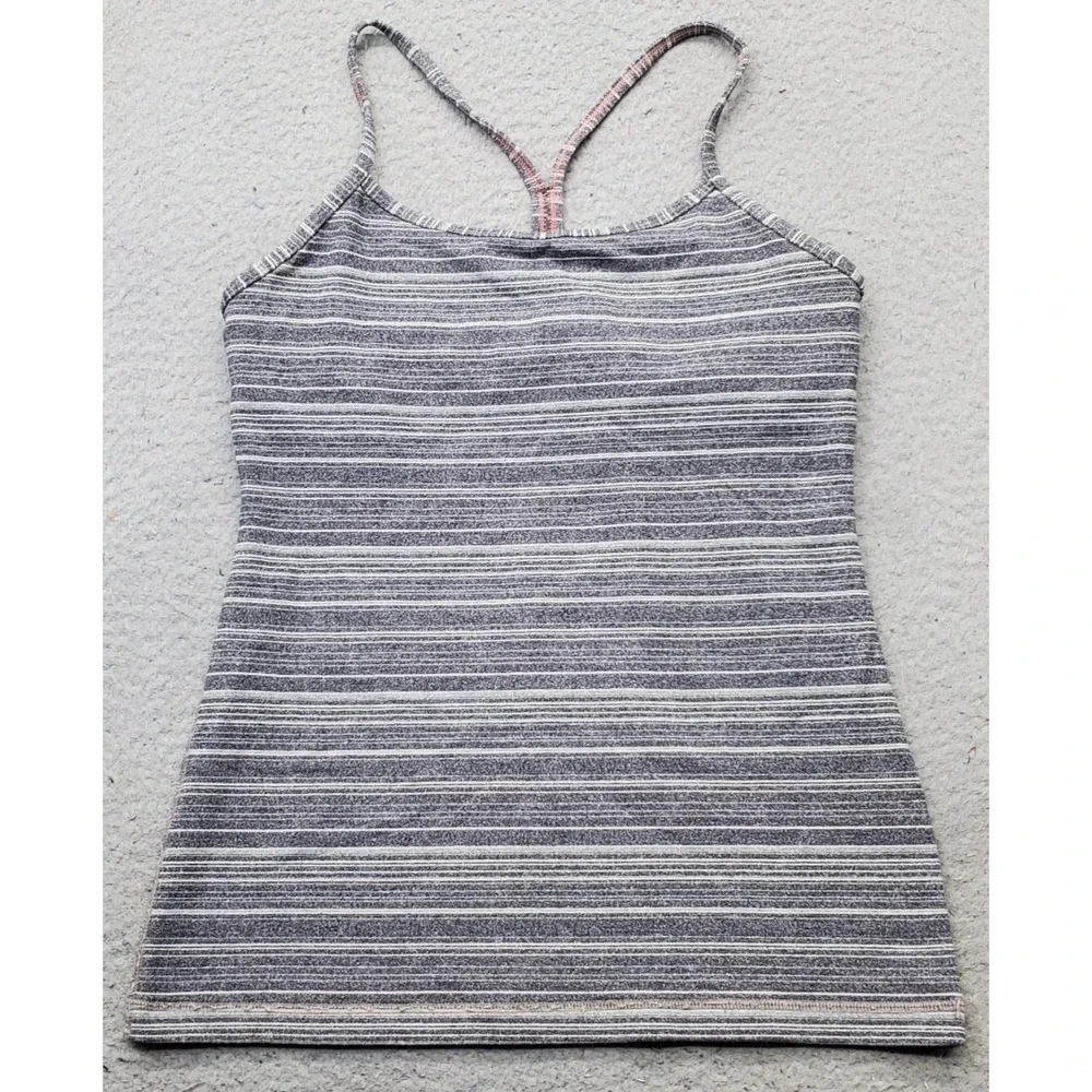 Lululemon Power Y Tank Top Womens 6 Multi Striped Space Dye Racerback Athletic